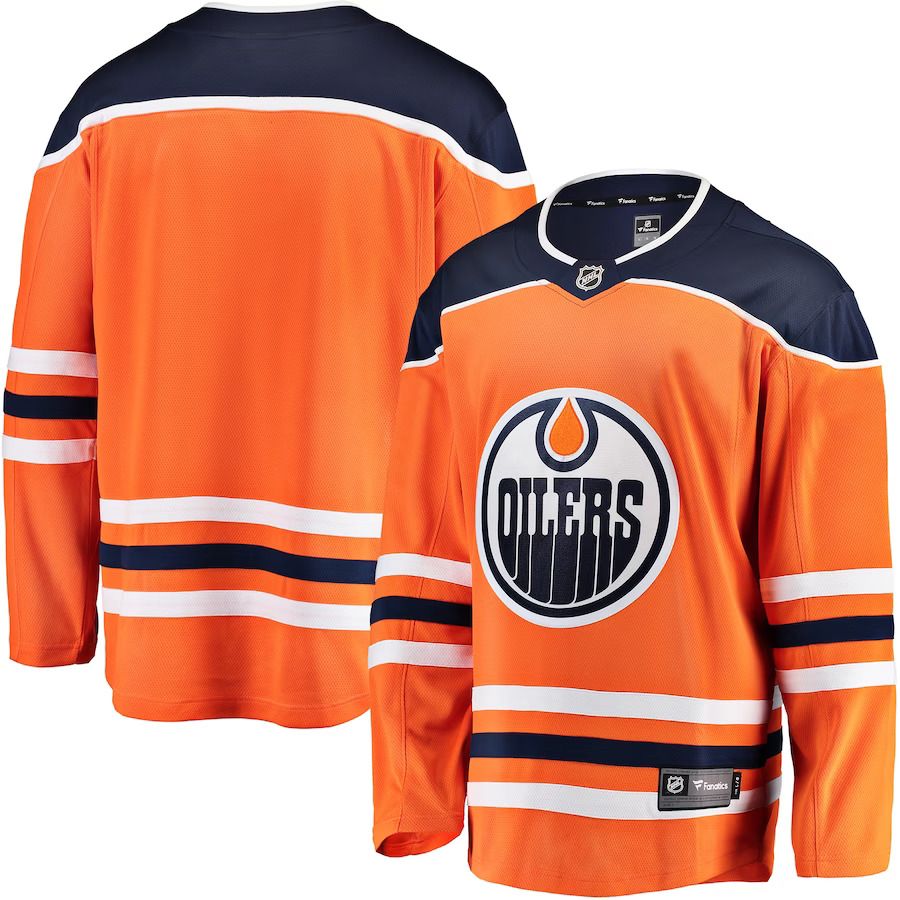 Men Edmonton Oilers Fanatics Branded Orange Breakaway Home NHL Jersey->women nhl jersey->Women Jersey